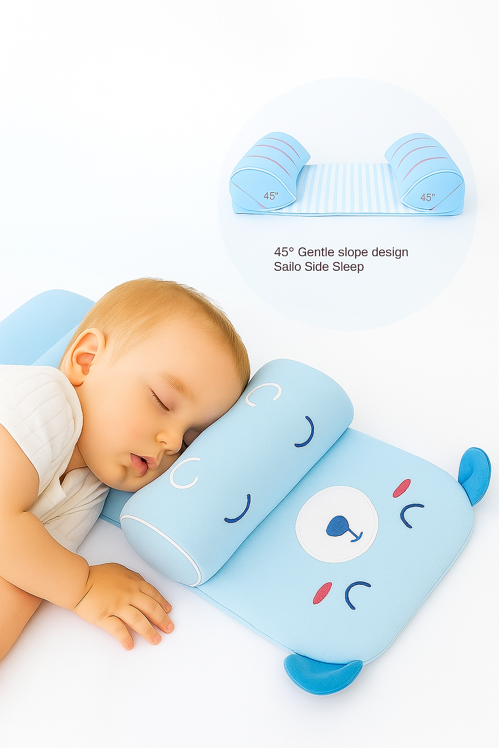 SnapNook Gentle Slope Baby Head Shaping Pillow