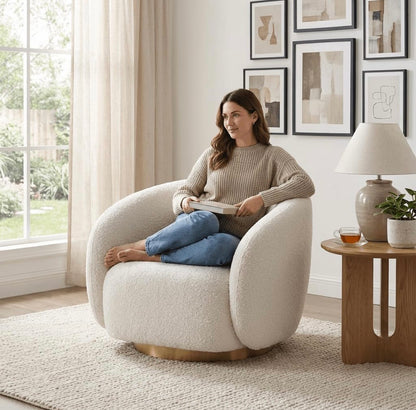 Luxury Accent Arm Chair 360 Degree Rotatable Sofa