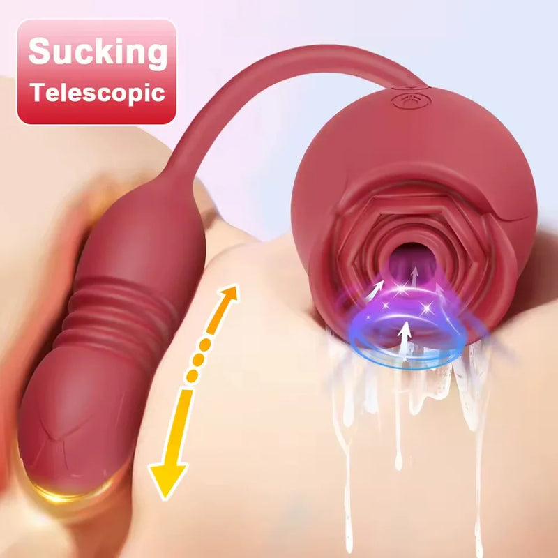 dual stimulation sucking and vibration intimate massager