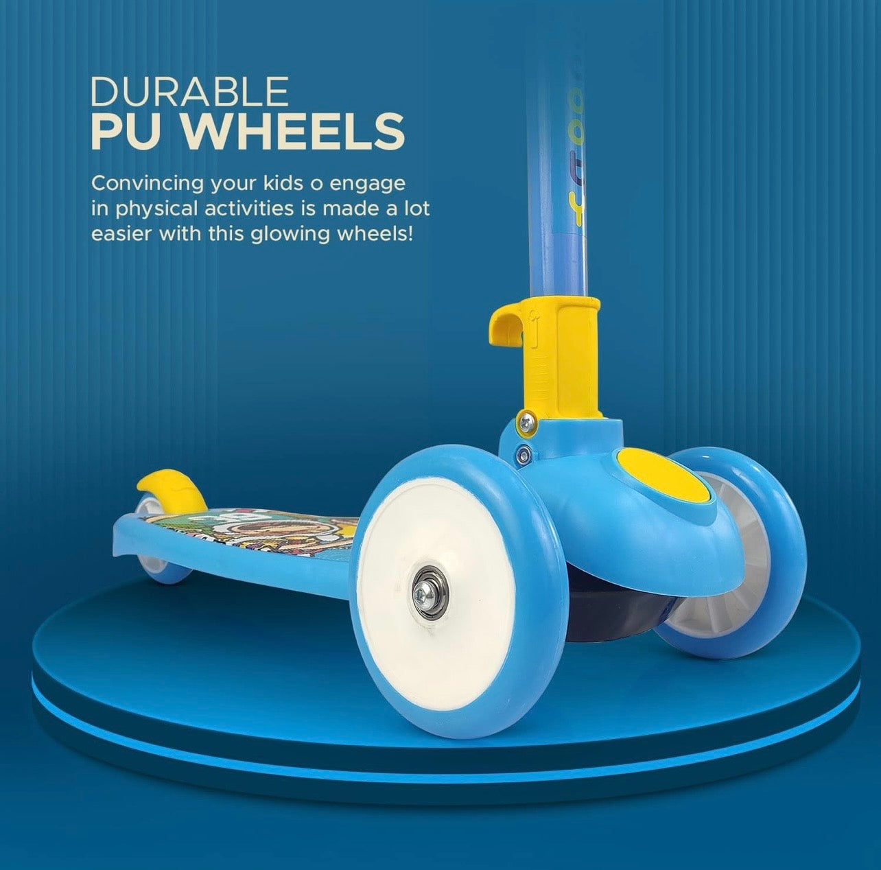 Kids 3-Wheel Kick Scooter | Foldable, Adjustable & Smooth Ride