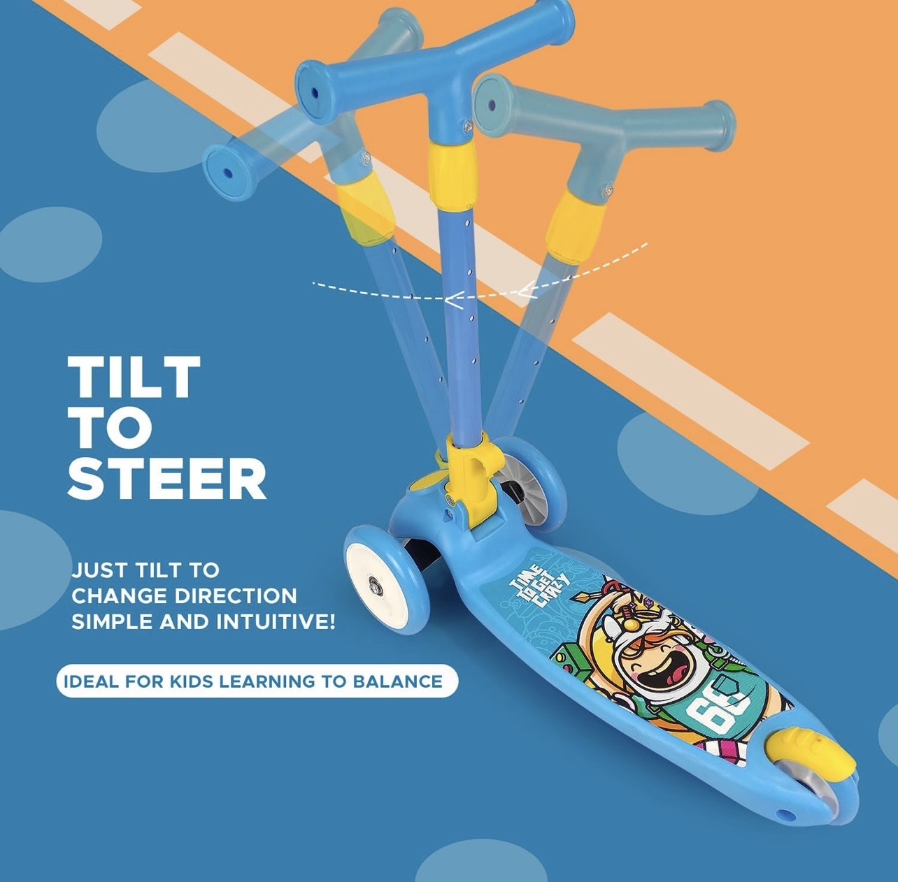 Kids 3-Wheel Kick Scooter | Foldable, Adjustable & Smooth Ride