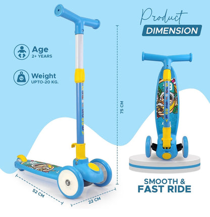 Kids 3-Wheel Kick Scooter | Foldable, Adjustable & Smooth Ride