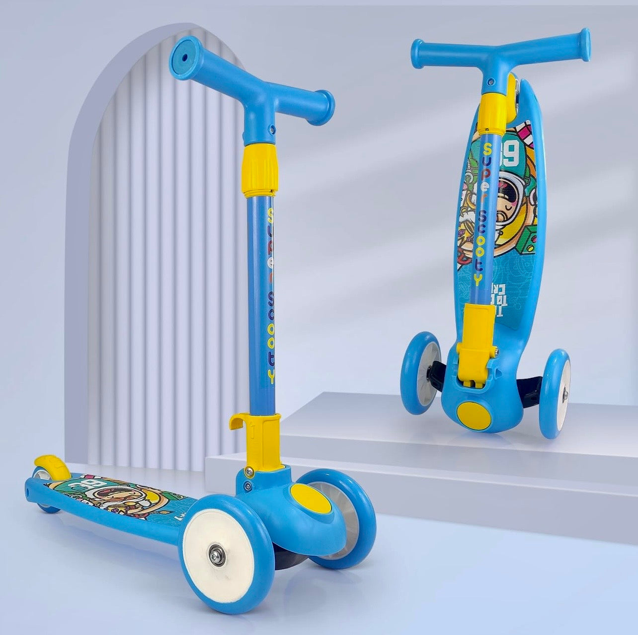 Kids 3-Wheel Kick Scooter | Foldable, Adjustable & Smooth Ride