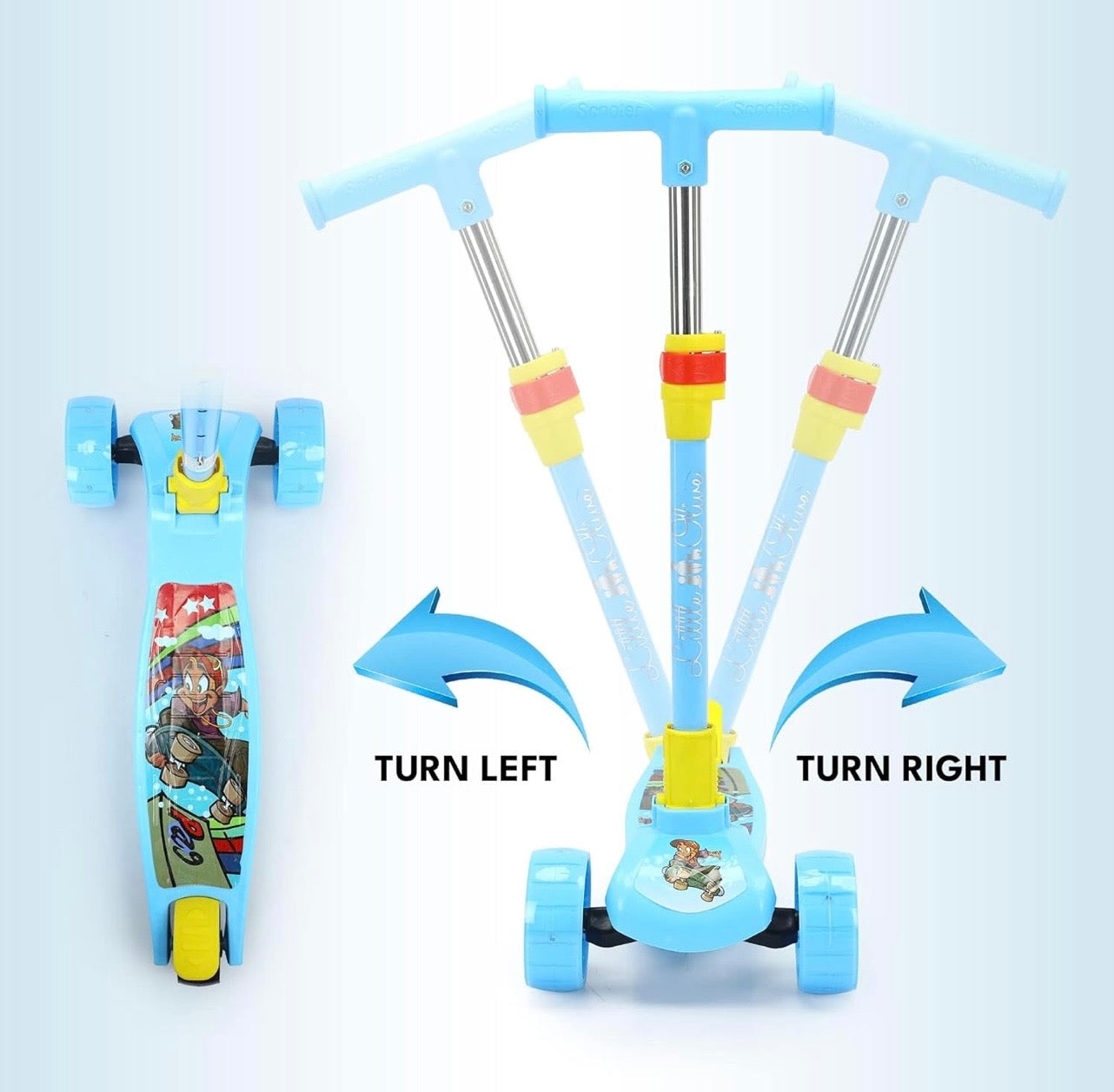 Kids 3-Wheel Kick Scooter | Foldable, Adjustable & Smooth Ride