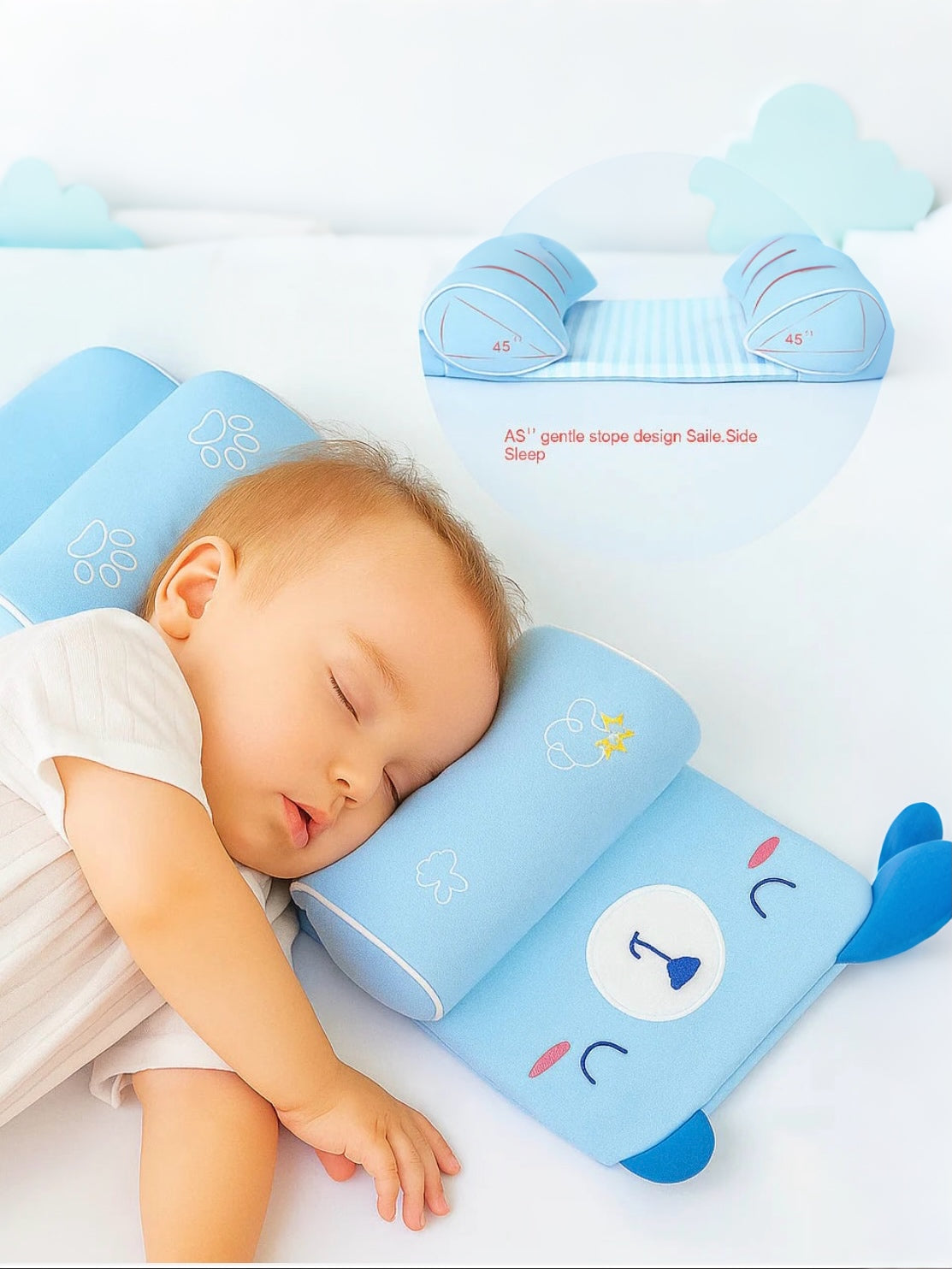SnapNook Gentle Slope Baby Head Shaping Pillow